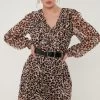 LELA Regular Fit - Jurk - Mottled Brown