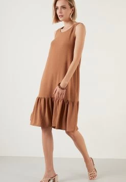 LELA Regular Fit- Jurk - Snuff Colored -LELA a065cd1b67984ad4bb1612dd37492cfc