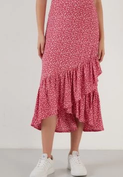 LELA Regular Fit- A-Lijn Rok - Fuchsia