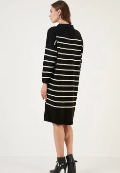 LELA Gebreide Jurk - Black/Light Stone -LELA a7413df5eb074551b6e30465163e1d77