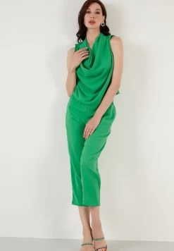 LELA Two Piece Set - Regular Fit - Broek - Green -LELA a840c1eb0b5f4ac897dd270d5ff2ac97