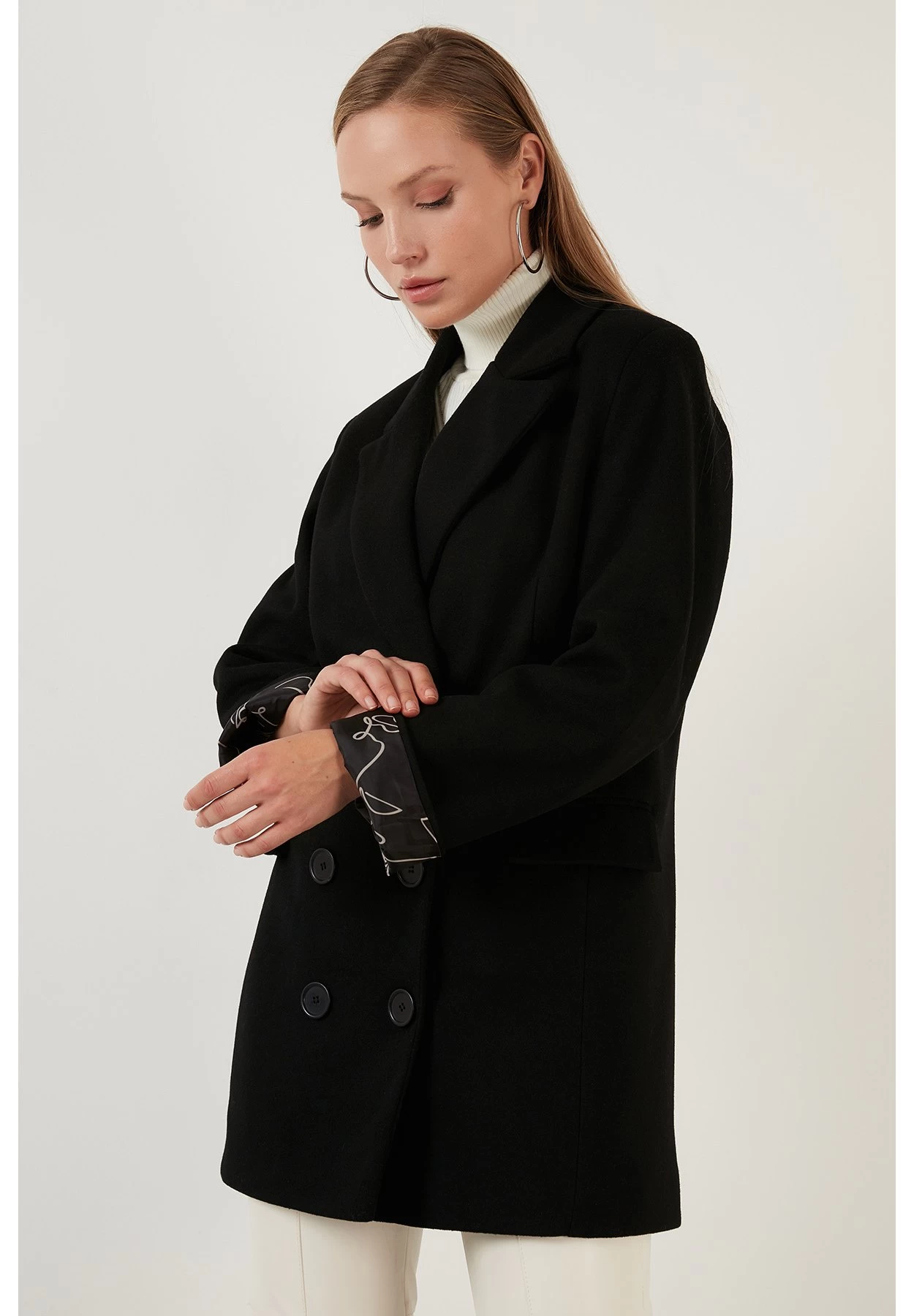 LELA Halflange Jas - Black 7 LELA Halflange Jas - Black - Afbeelding 7