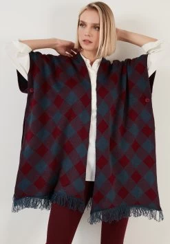 LELA Poncho - Dblue Bordeaux -LELA a88b0c5ad132400d8737848d6d2cca7b