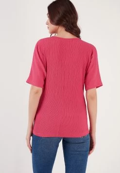 LELA Regular Fit - T-Shirt Basic - Fuchsia -LELA ab061f95d83d476ea1766af6b27e637f