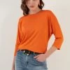 LELA Crew Neck- Longsleeve - Orange