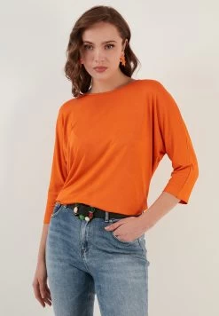 LELA Crew Neck- Longsleeve - Orange