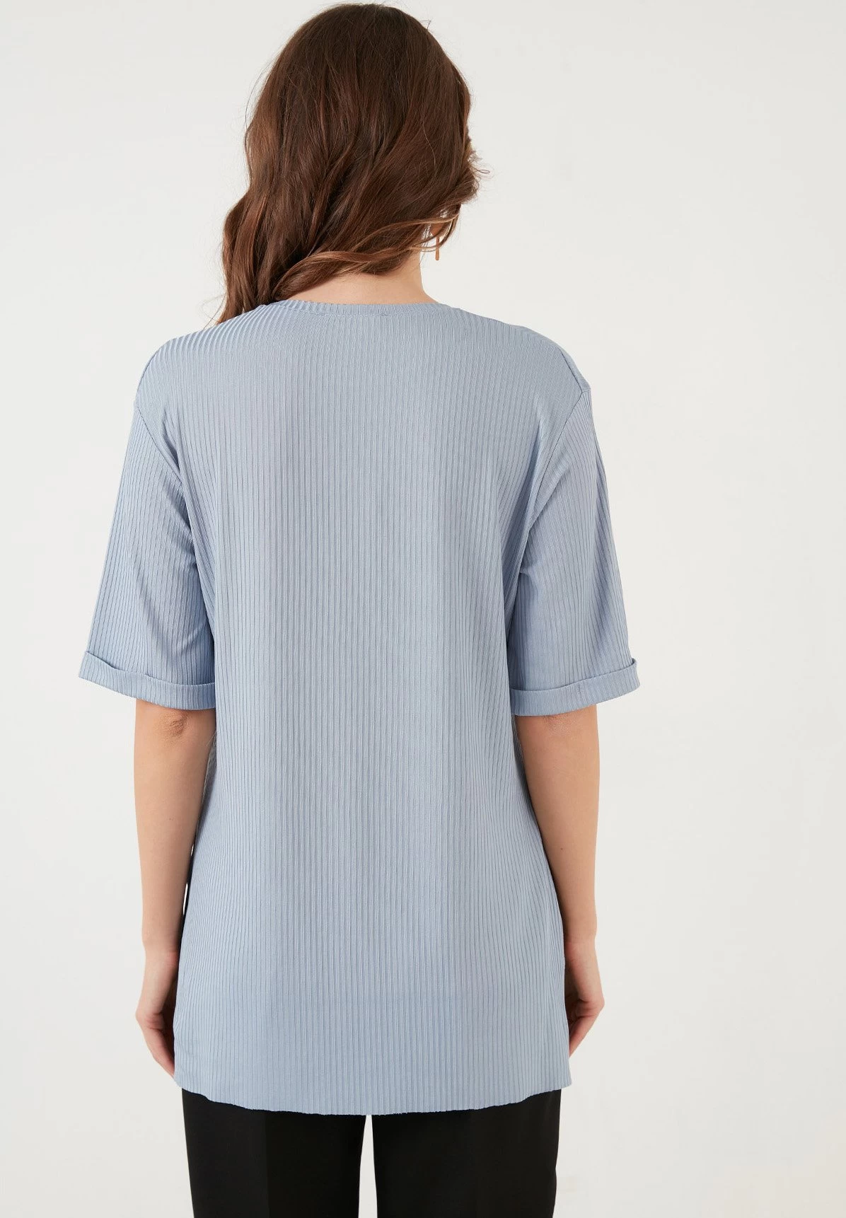 LELA Slim Fit - Blouse - Baby Blue 2 LELA Slim Fit - Blouse - Baby Blue - Afbeelding 2