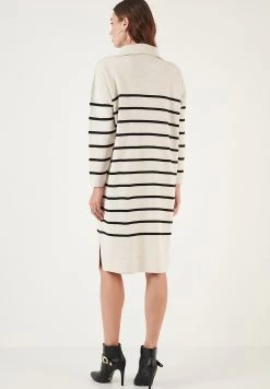 LELA Gebreide Jurk - Cream/Black -LELA babcd3a8431547959d02b5cd6ce33873