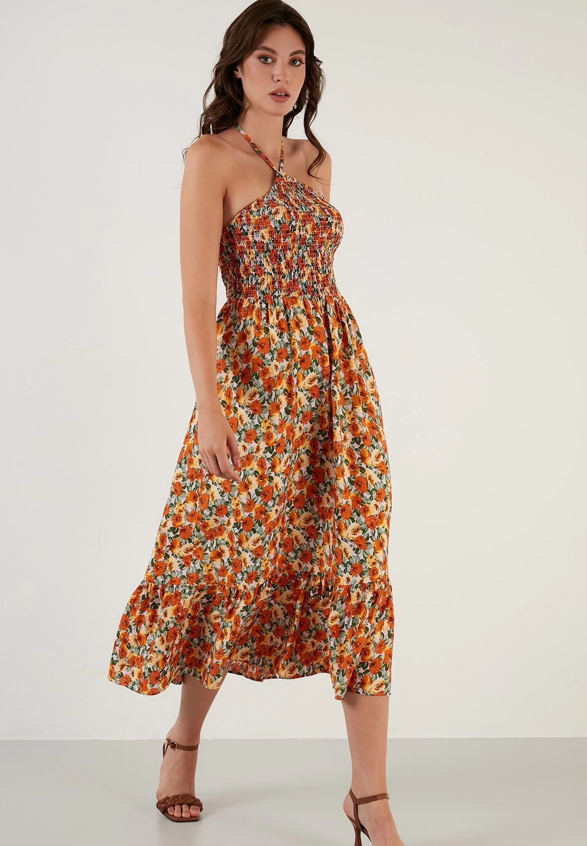 LELA Regular Fit - Jurk - Orange/Yellow 2 LELA Regular Fit - Jurk - Orange/Yellow - Afbeelding 2