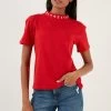 LELA Regular Fit - T-Shirt Print - Red