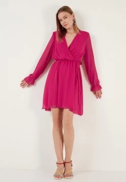 LELA Mini- Jurk - Fuchsia -LELA c9a42f32b04d4acf80856fb9a7424b12