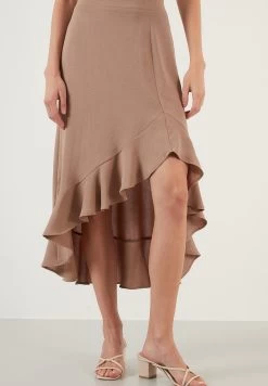 LELA Regular Fit - A-Lijn Rok - Mink