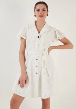 LELA Regular Fit - Blousejurk - Ecru