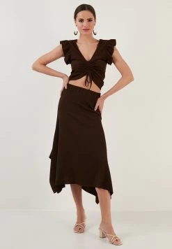 LELA A-Lijn Rok - Brown