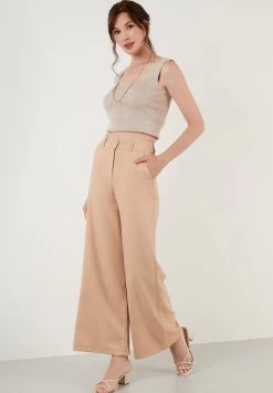 LELA Regular Fit - Broek - Stone -LELA d35d07a0fe894174bfe06a73a1d1c491