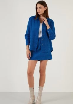 LELA A-Lijn Rok - Saxe Blue -LELA d4176ac7e0e143a7a0d38f0e0bd37f0b