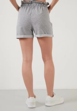 LELA Slim Fit - Shorts - Grey-Melange -LELA d737d1cf83fe4b2ea36bdeb4044cccb4