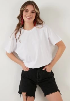 LELA Crew Neck- T-Shirt Basic - White -LELA d7389b40ed8f45e4a384767c3f34c24b