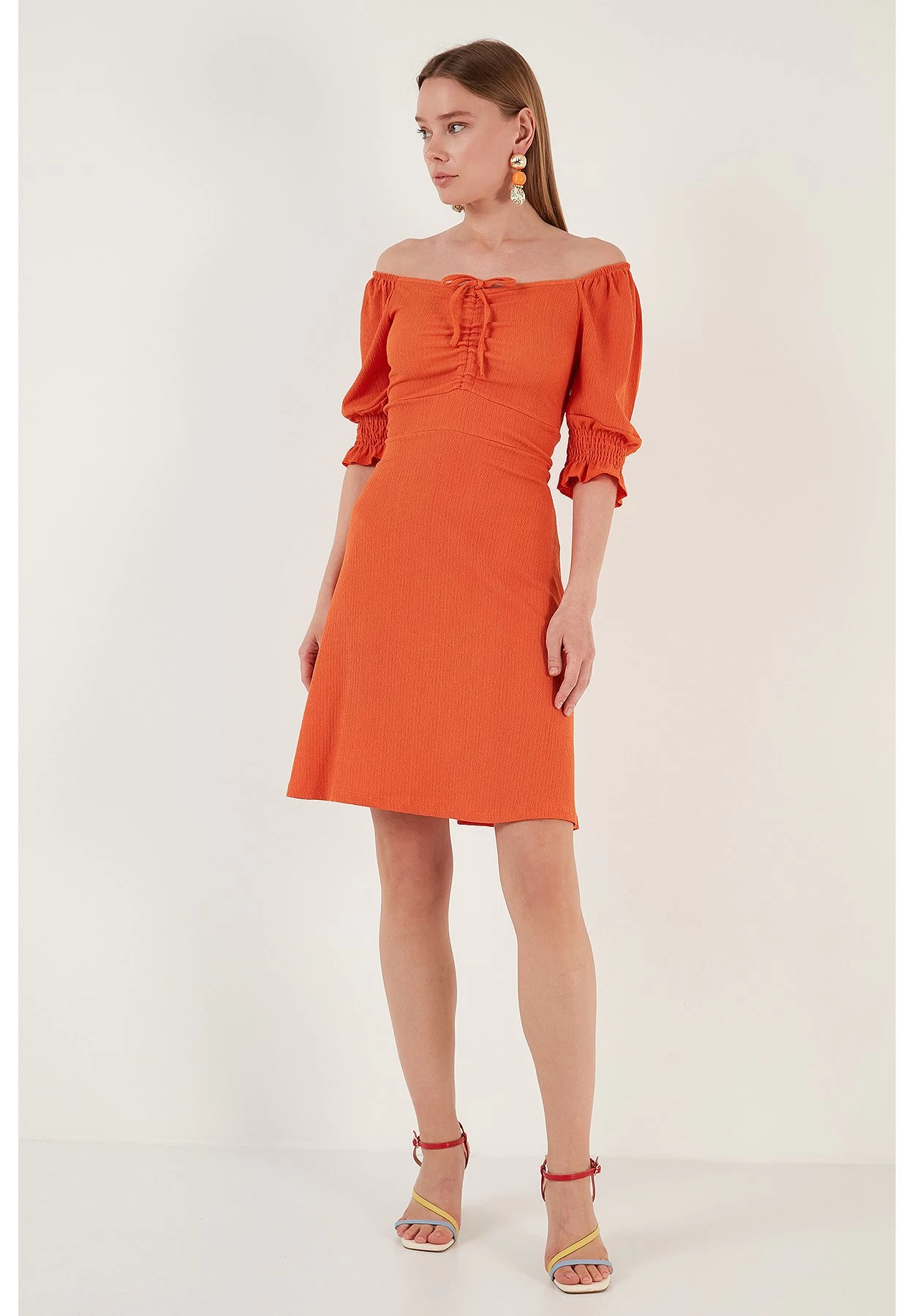 LELA Regular Fit - Jurk - Dark Orange 4 LELA Regular Fit - Jurk - Dark Orange - Afbeelding 4