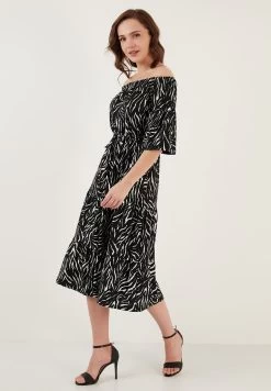 LELA Slim Fit - Jurk - Metallic Black -LELA df846417f14f4ef5b33ccfce1ed1308a