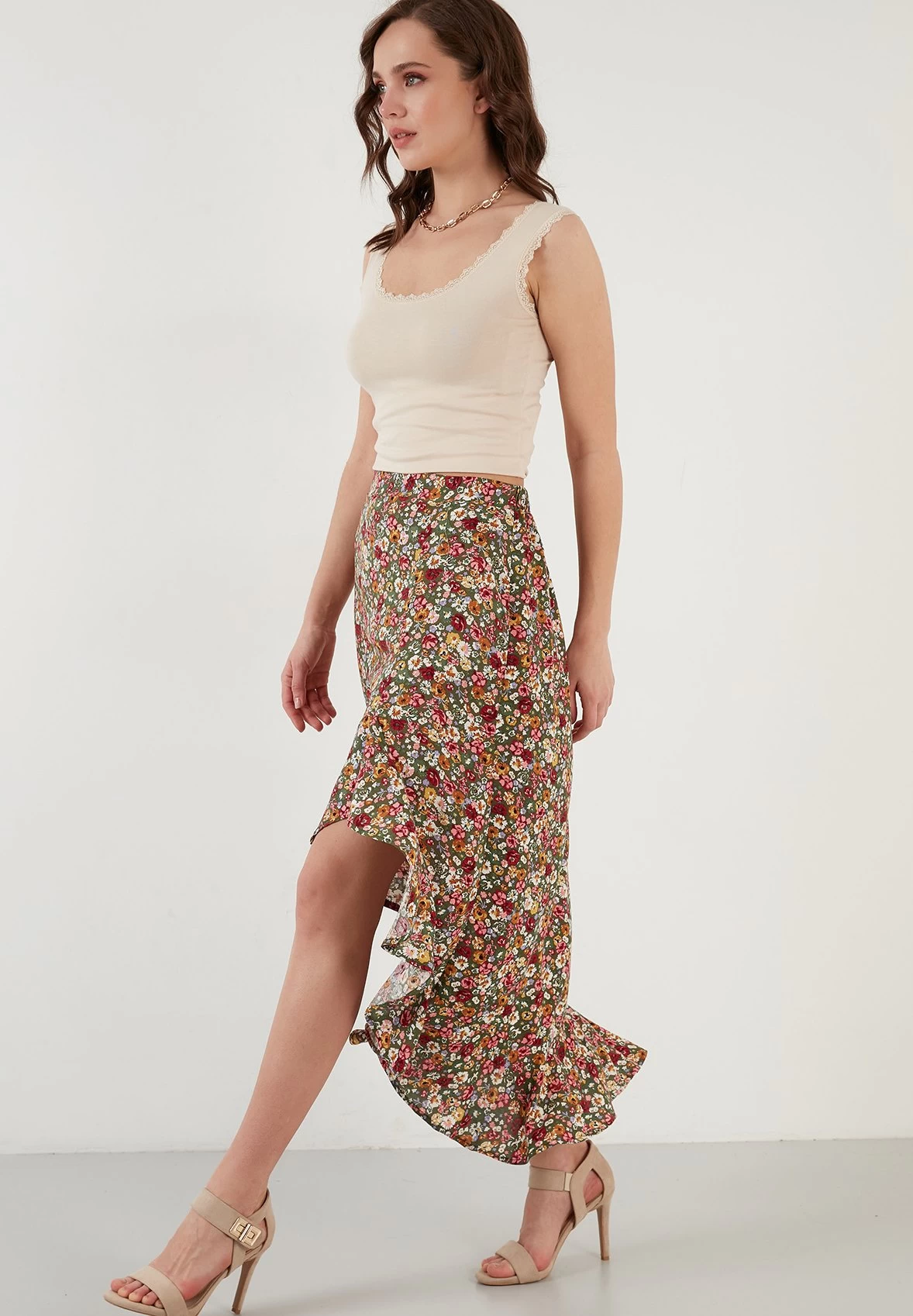 LELA Regular Fit - A-Lijn Rok - Green 2 LELA Regular Fit - A-Lijn Rok - Green - Afbeelding 2