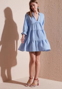 LELA Regular Fit - Jurk - Blue 6 LELA Regular Fit - Jurk - Blue -LELA e0e4d25a734f427980c3f4cb73b21f87