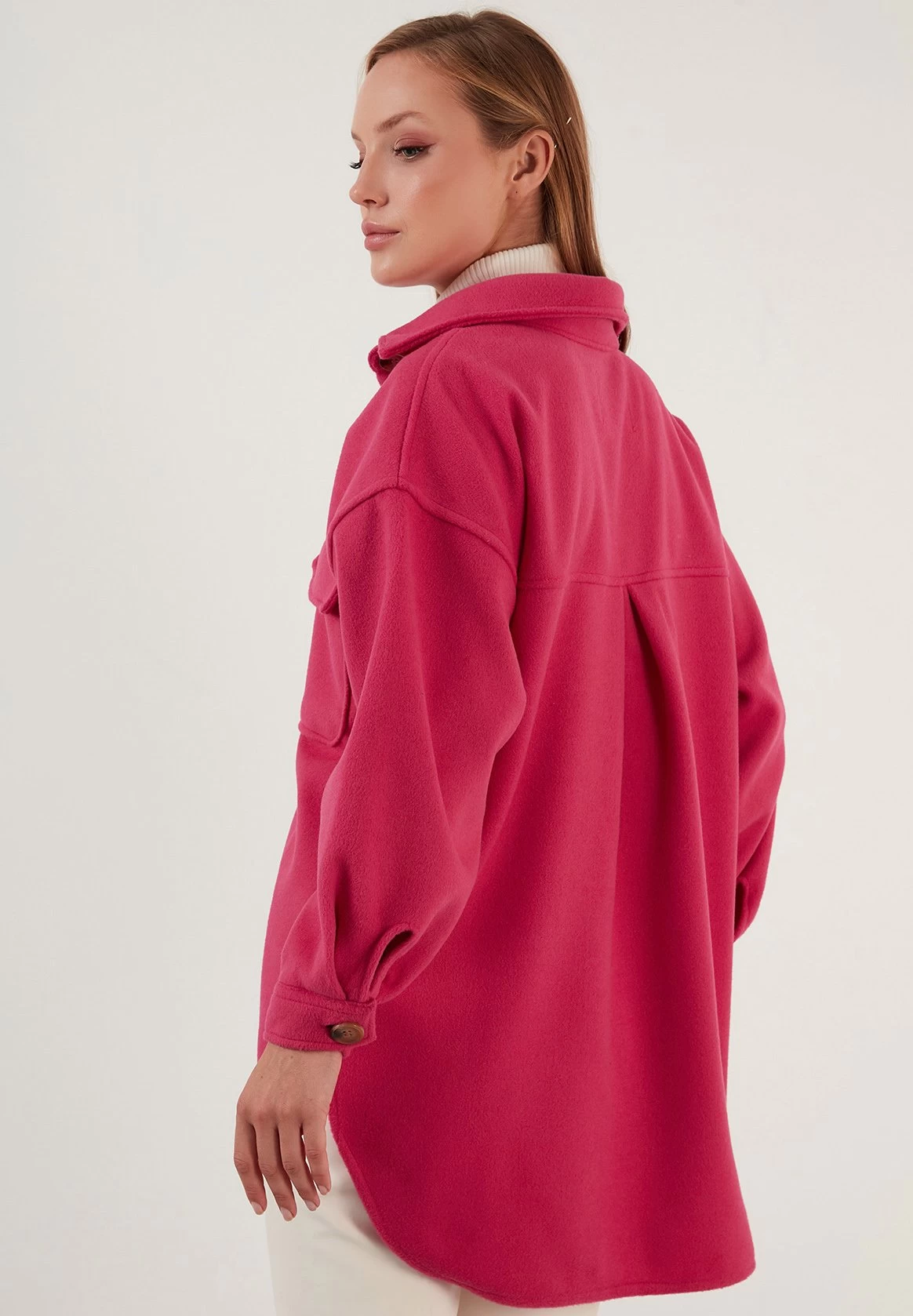 LELA Loose Fit - Lichte Jas - Fuchsia 2 LELA Loose Fit - Lichte Jas - Fuchsia - Afbeelding 2
