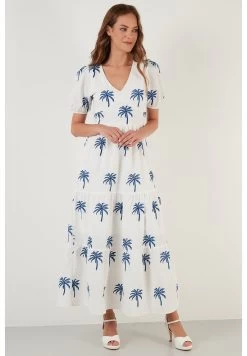 LELA Regular Fit - Maxi-Jurk - Ecru -LELA e5bde65fd8c24a1aabaac5a00928b8d1