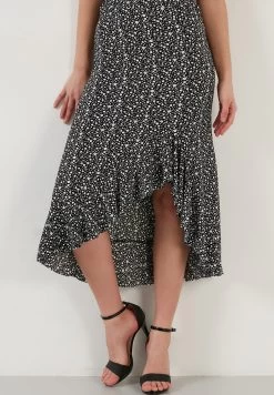 LELA Midi - A-Lijn Rok - Black