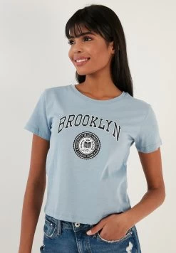 LELA T-Shirt Print - Baby Blue