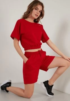 LELA Two Piece Set - Regular Fit - Shorts - Red -LELA e70fea6696c3467cad607f17c8a8891e
