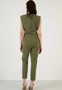 LELA Slim Fit - Jumpsuit - Light Khaki -LELA e885f583e23b4f969fb902e06fb0fd09