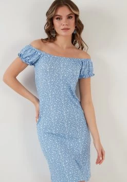 LELA Regular Fit - Etui-Jurk - Baby Blue