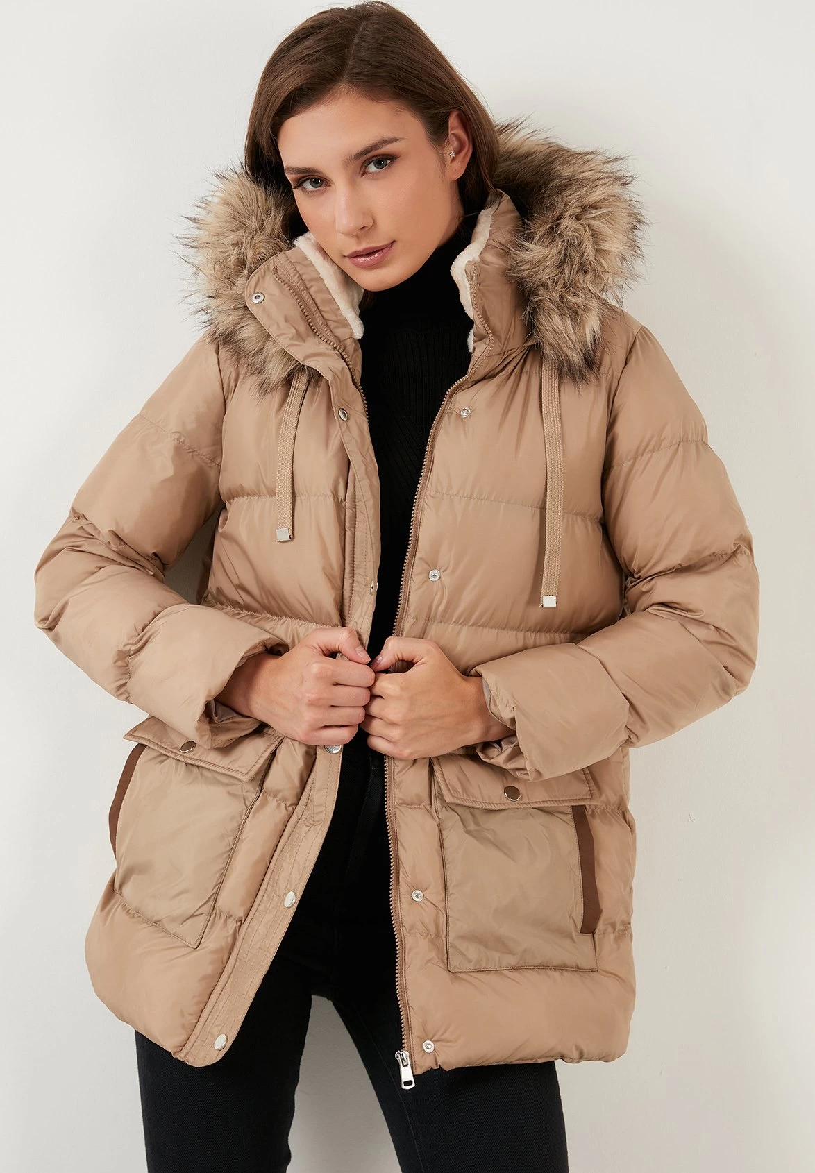 LELA Regular Fit - Winterjas - Dark Beige 7 LELA Regular Fit - Winterjas - Dark Beige - Afbeelding 7