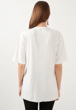 LELA Slim Fit - Blouse - Ecru -LELA f402a28cf3854555afb623f56b7e12dc