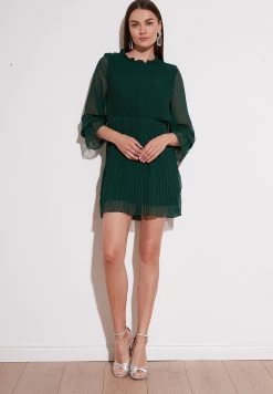 LELA Regular Fit - Jurk - Emerald Green -LELA f8c072a3a6e346b8b728f63af0bb1b90