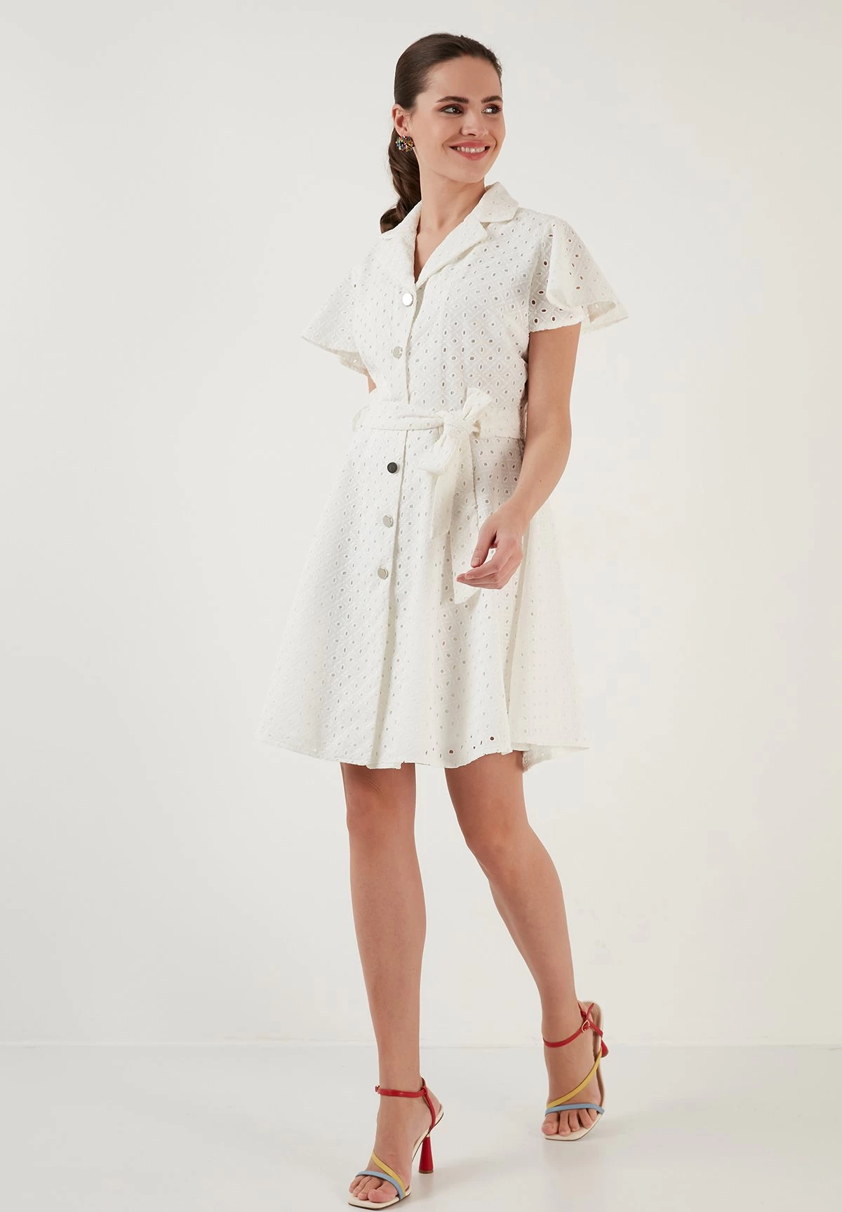 LELA Regular Fit - Blousejurk - Ecru 4 LELA Regular Fit - Blousejurk - Ecru - Afbeelding 4